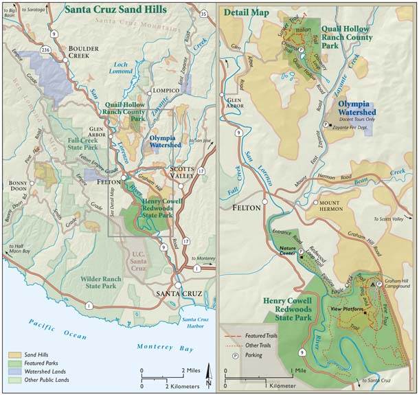 Santa Cruz Sandhills trail map